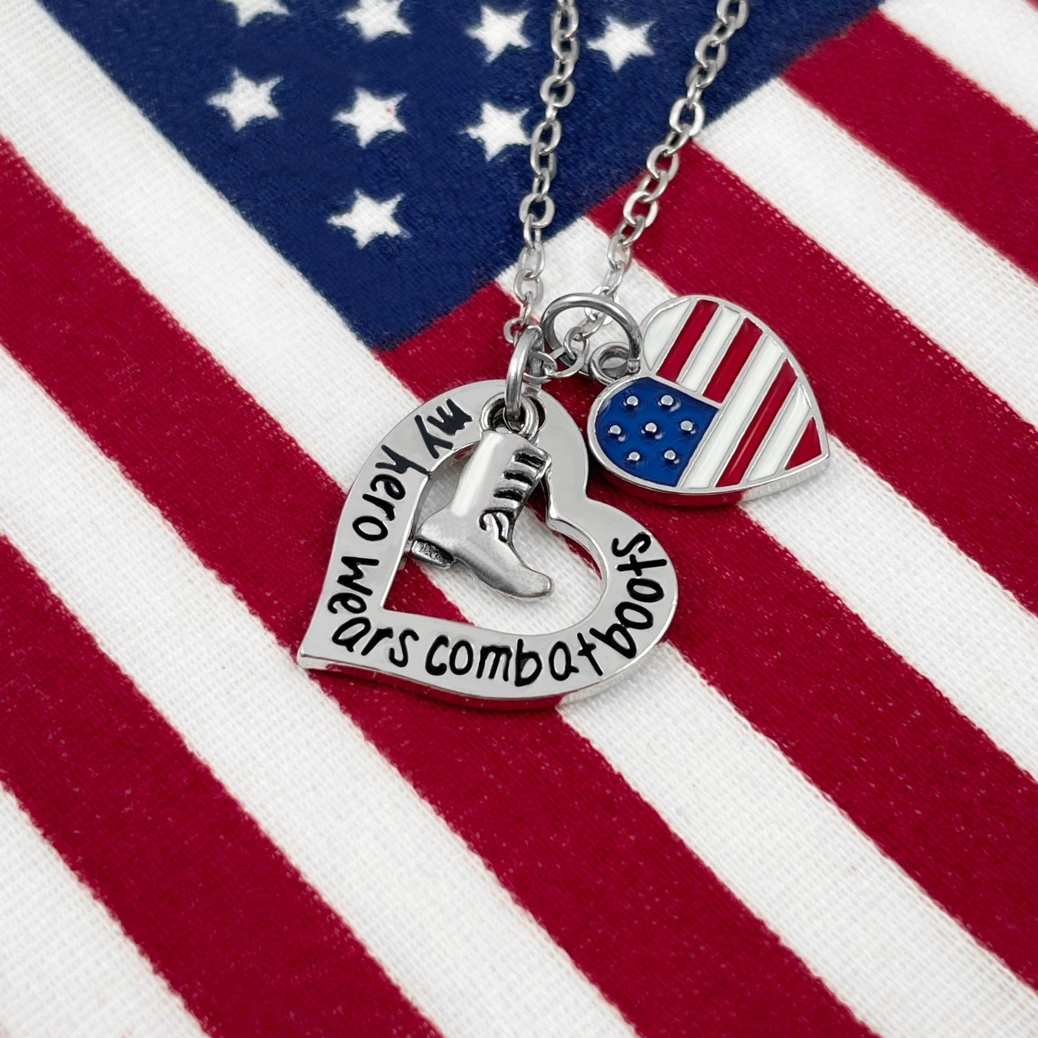 My Superhero Wears Combat Boots Necklace