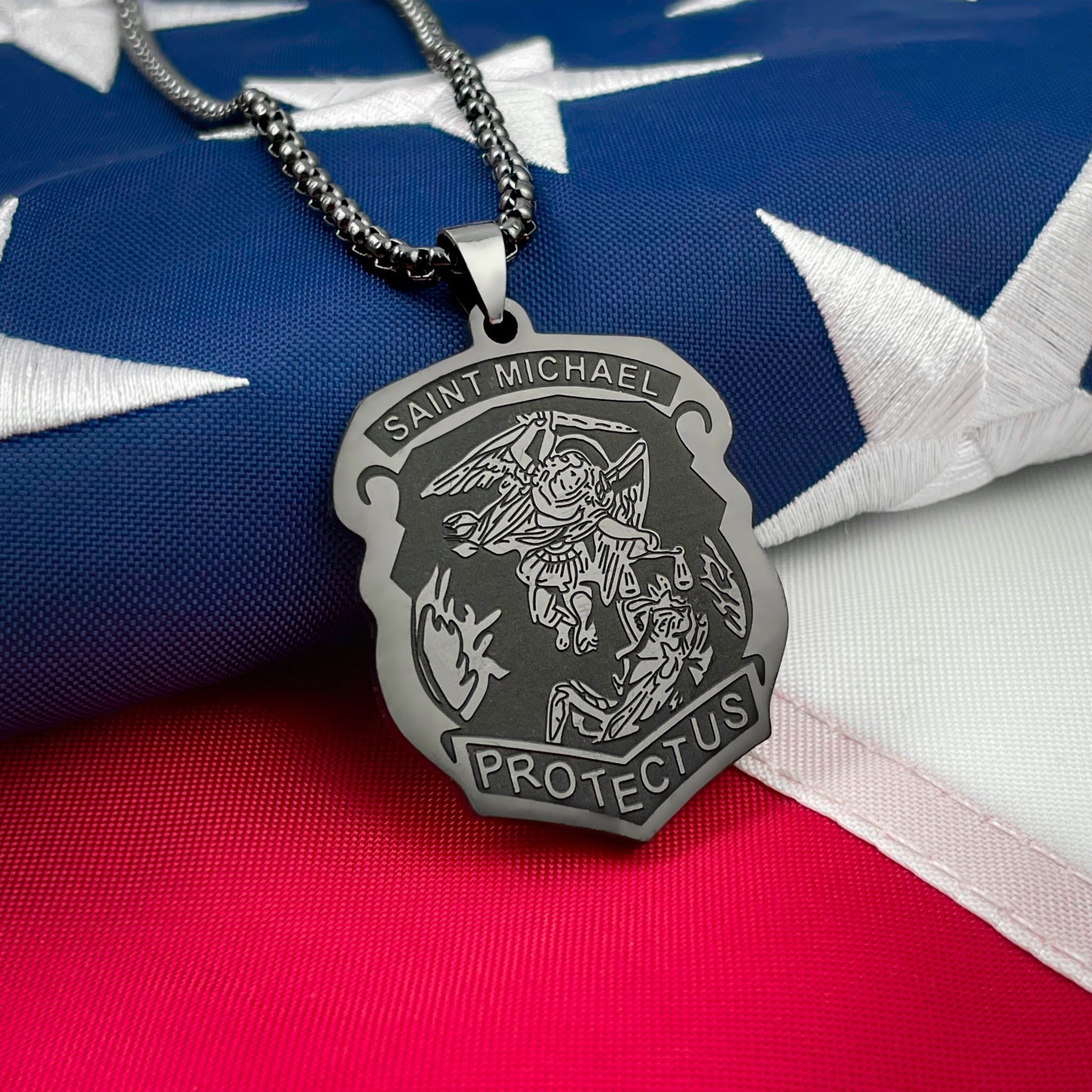 Saint Michael Badge Necklace