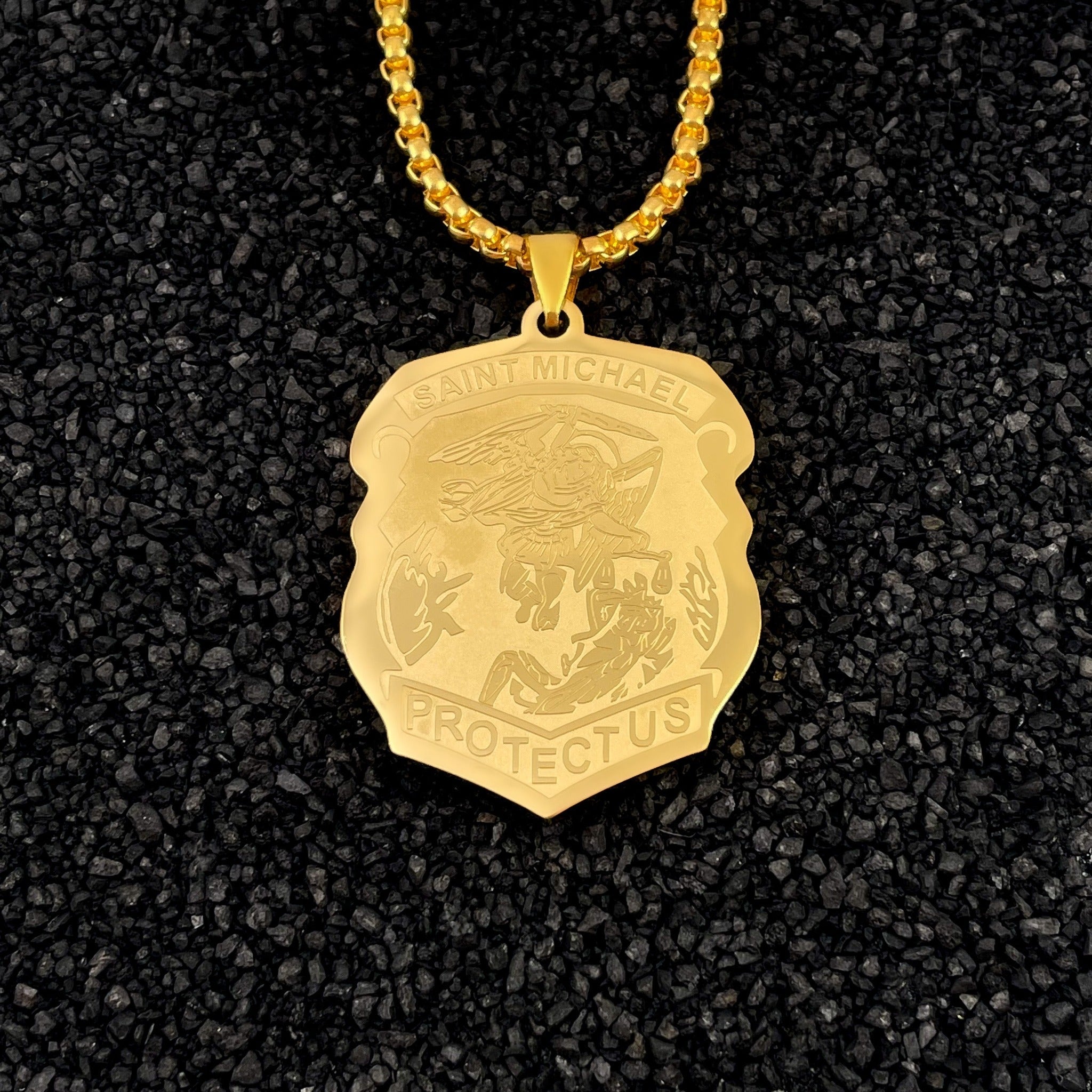 Saint Michael Badge Necklace