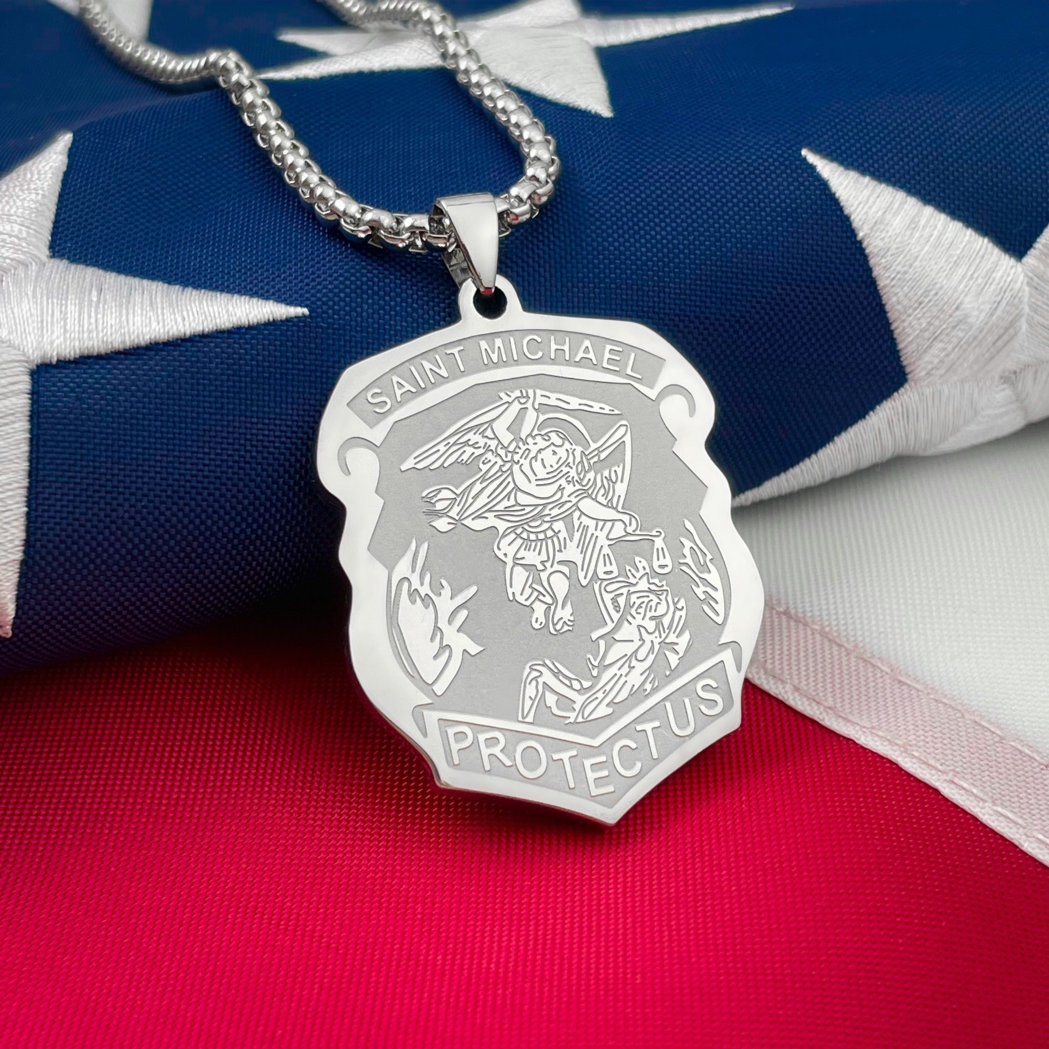 Saint Michael Badge Necklace