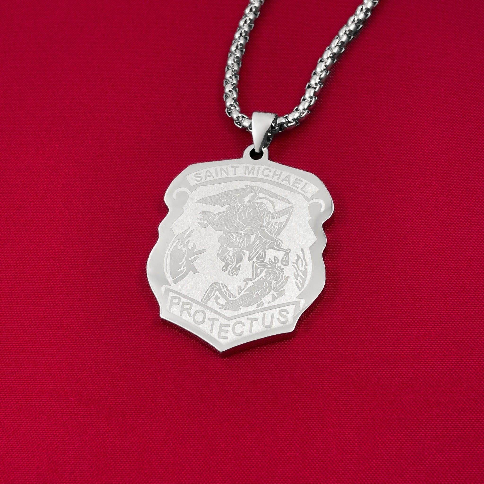 Saint Michael Badge Necklace
